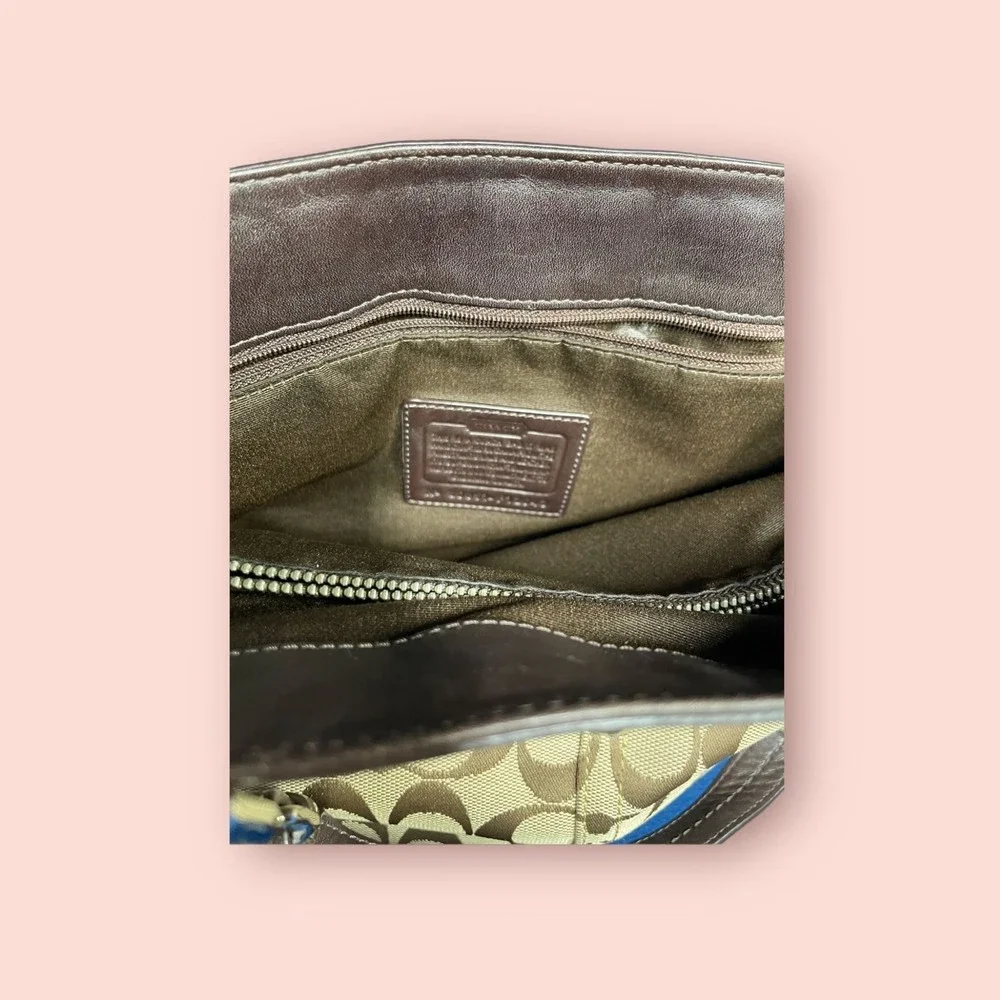 Coach Tan and Brown Shoulder Bag - Picture 3 of 5